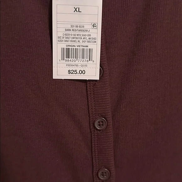 Women's Sleeveless Button-Front Ribbed Mini Skater Dress - Wild Fable™ Maroon - Picture 5 of 8